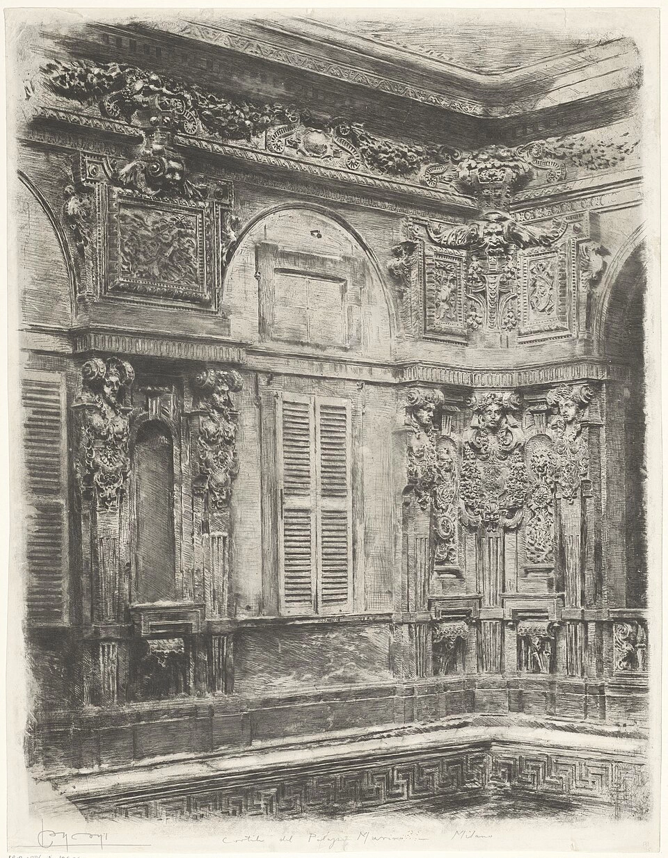 Cortile del Palazzo Marino - Milano